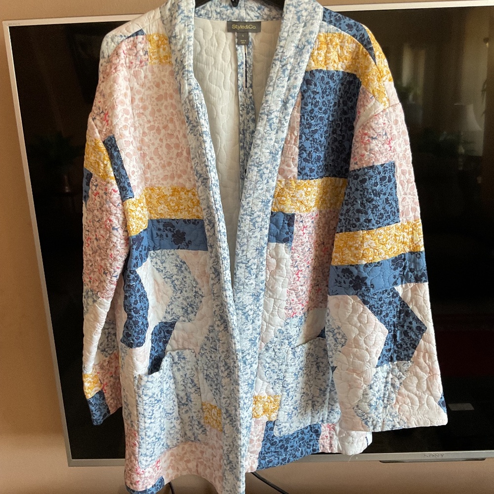Patch jacket size L Macy’s Style & Co - Picture 1 of 3